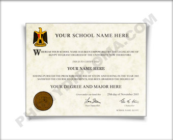 Fake Diploma from Egypt University Egypt D